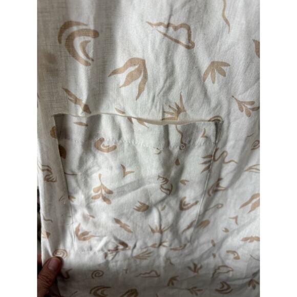 Billabong Linen White And Tan Dress Large - Picture 4 of 7